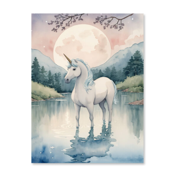 Unicorn on white background